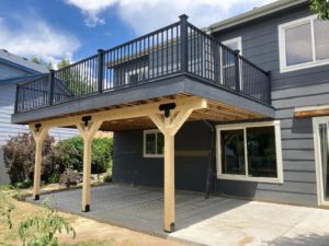 Custom Elevated Deck with Iron Rail