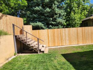 Cedar fence staggered