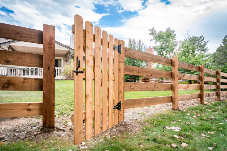 Cedar split rail gate Ken Caryl Master Association