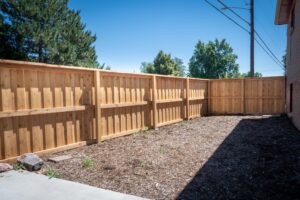 Cedar fence with top cap Denver CO