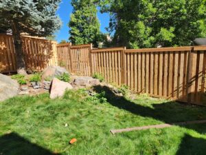 Cedar fence alternating pickets Littleton