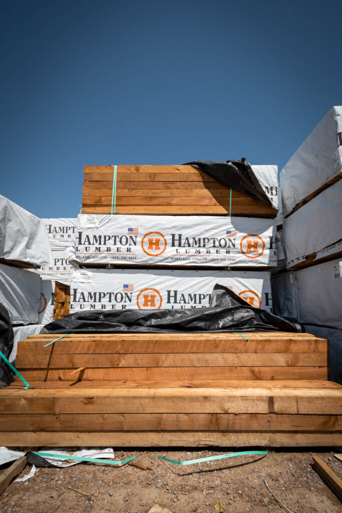 Cedar fence posts supply yard