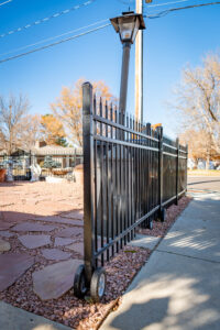 Ornamental iron fence and gate Longmont