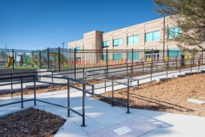 Iron fence and handrail CO Christian Academy Englewood