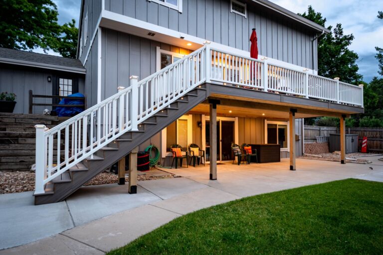 Custom Deck with White Railing