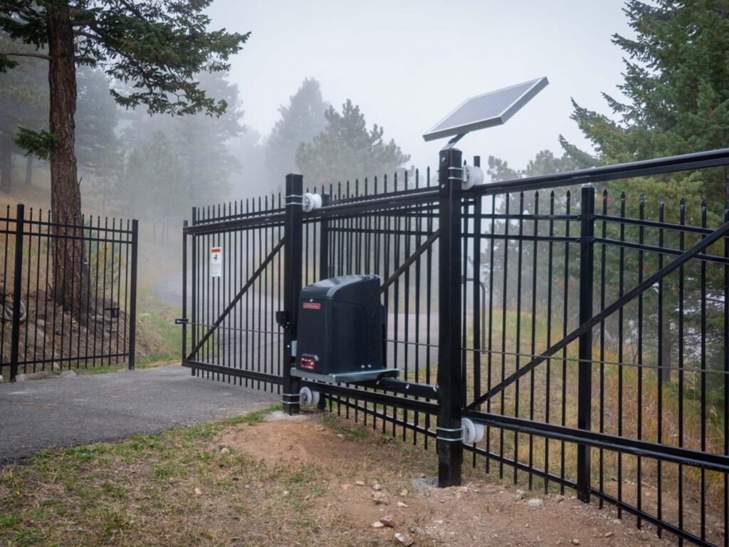 12 solar automated iron gate