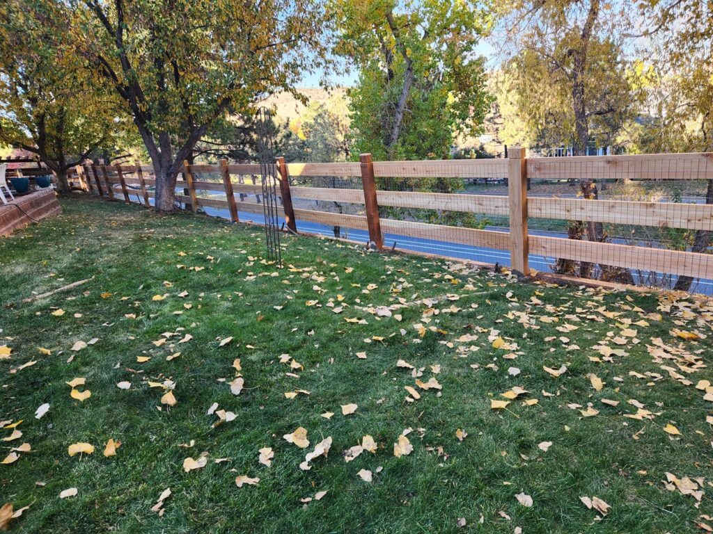 24 cedar open rail fence welded wire ken caryl4