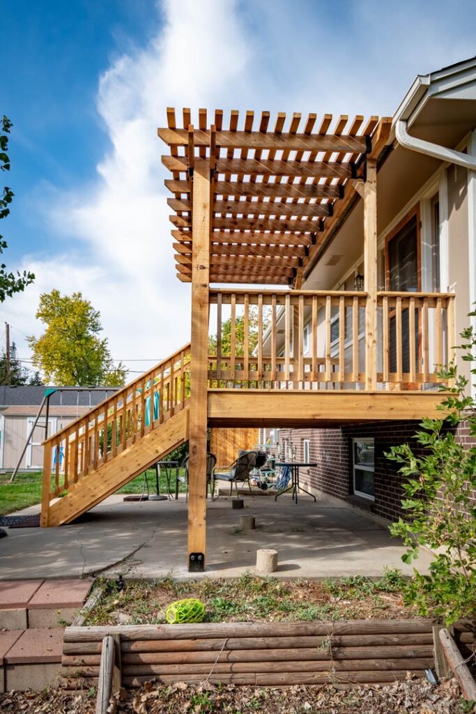 cedar deck pergola