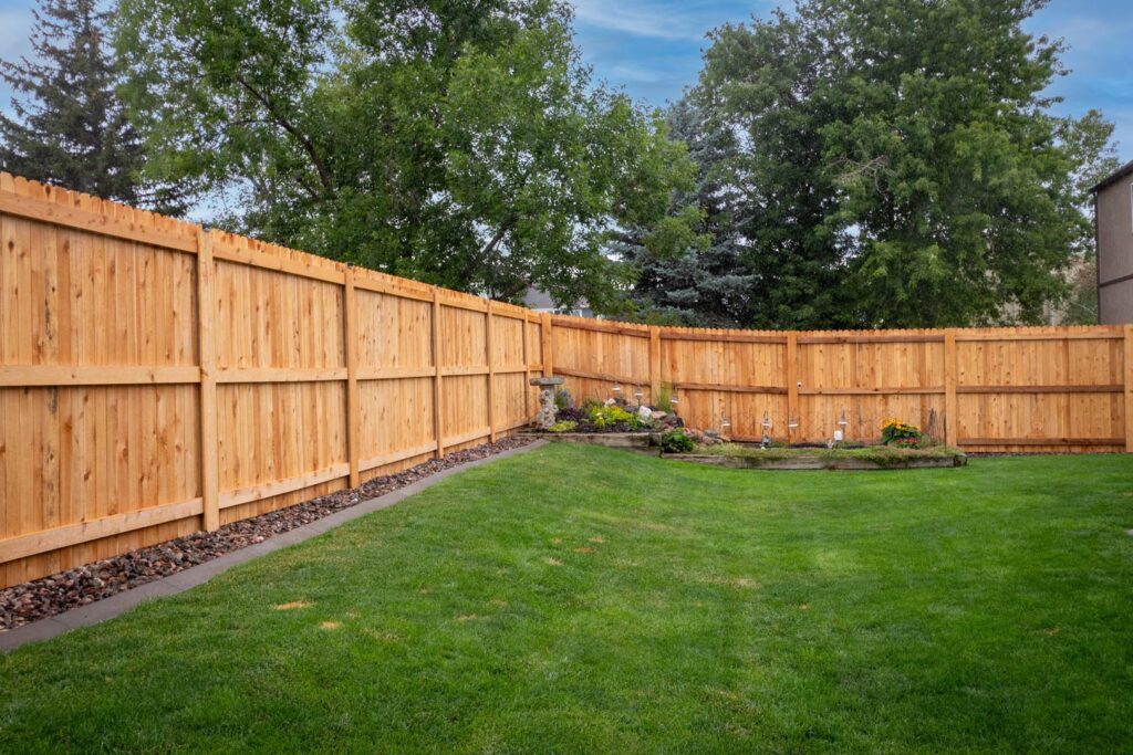 cedar privacy hidden steel posts