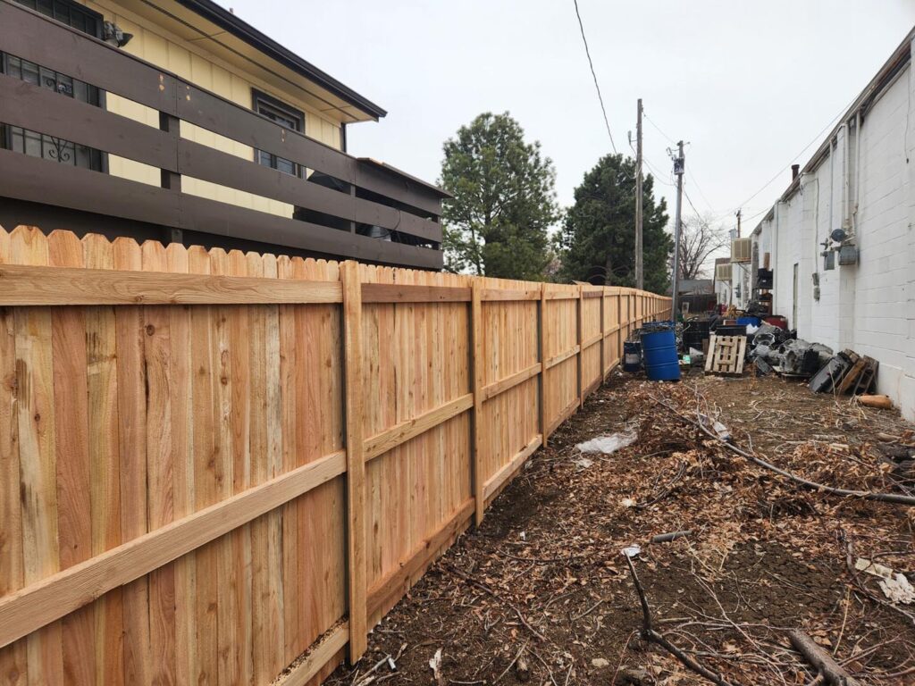 cedar with steel posts complete