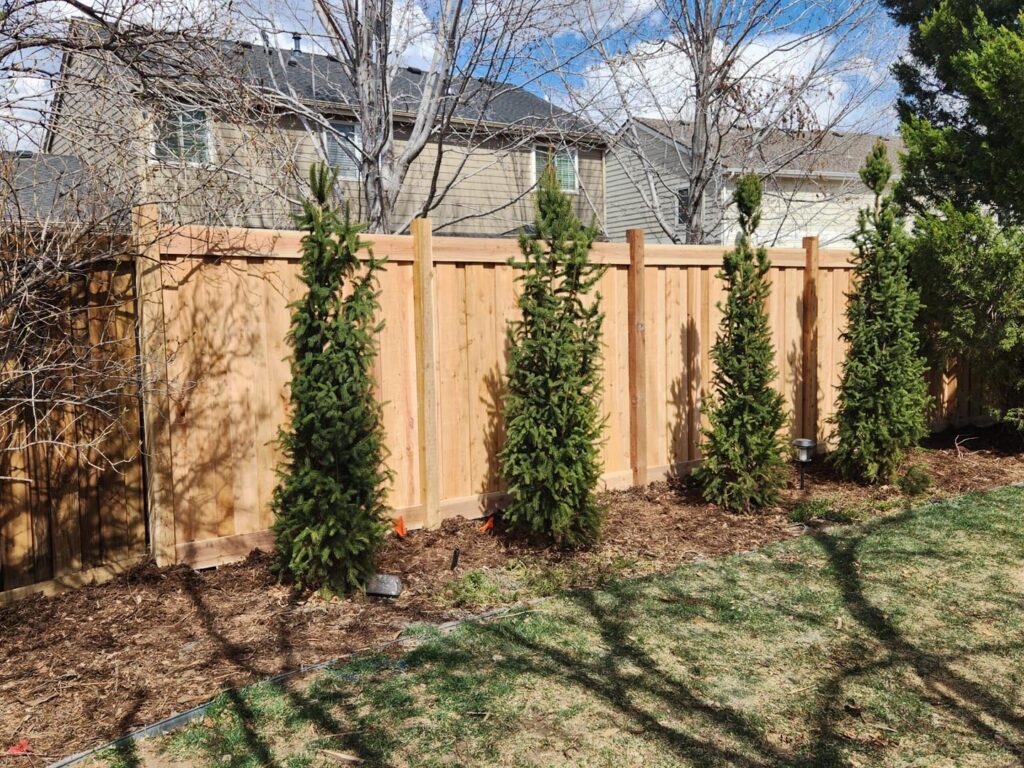 denver grant ranch cedar fence overlapping pickets 2