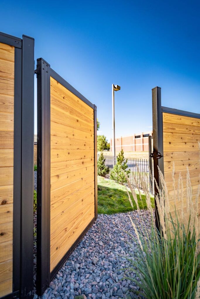 horizontal cedar gate
