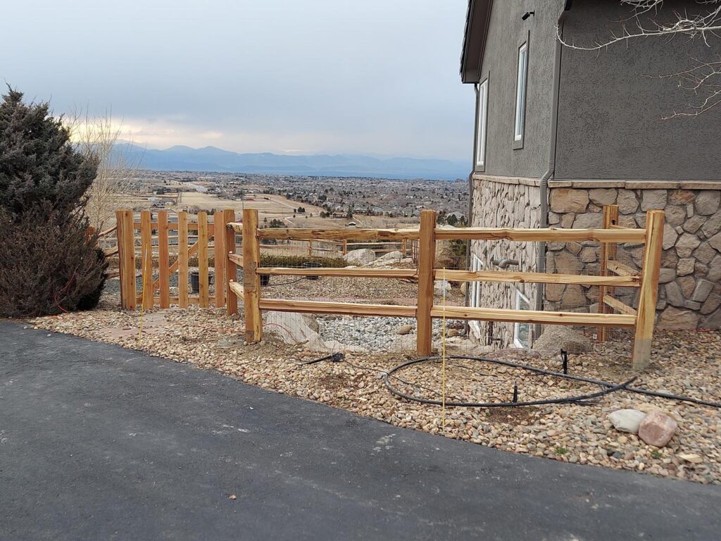rustic split rail
