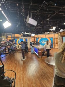 Behind the scenes in the Fox 31 television studio