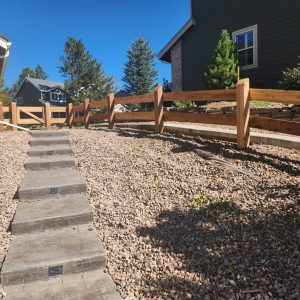 Cedar open rail fence Littleton