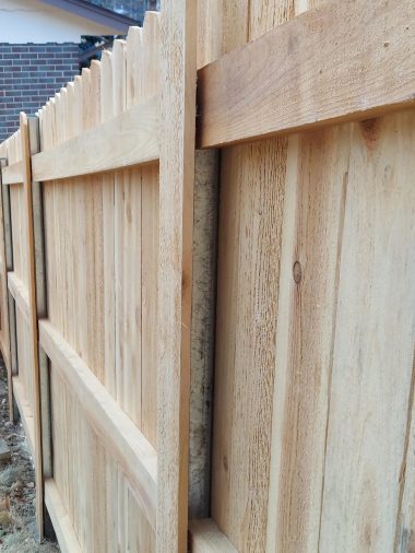 6 foot cedar fence with hidden steel post