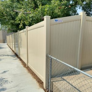 6-foot vinyl privacy fencing