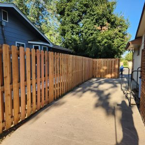 Cedar fence alternating pickets Lakewood