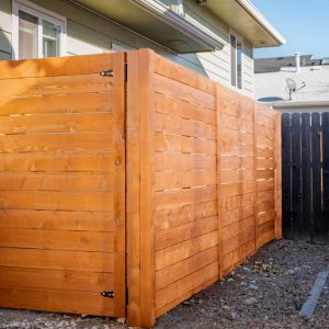 Cedar horizontal fence and gate Boulder