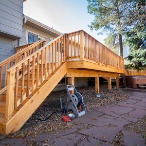 Cedar deck stairs Morrison CO