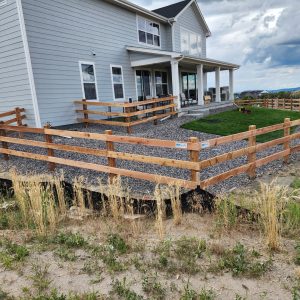 Cedar fence open rail