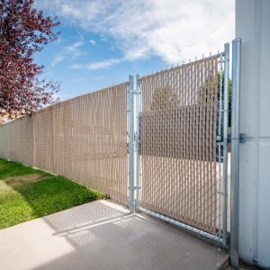 Commercial chain link fence and gate