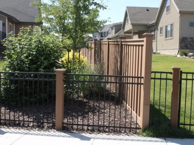 Trex Fence and ornamental iron