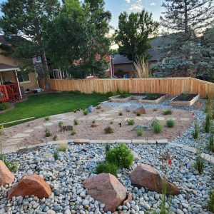 Cedar fence with top cap Highlands Ranch CO