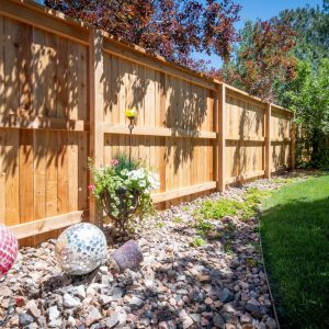Cedar fence top cap Highlands Ranch CO