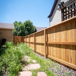 Cedar fence top cap Highlands Ranch CO