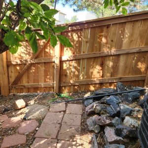 Cedar fence top cap Highlands Ranch CO