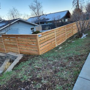 Horizontal Cedar Fence - Boulder