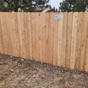 Cedar fence at Mesa HOA, Colorado Springs, CO
