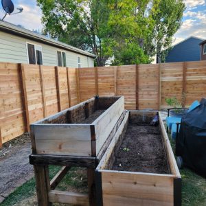 Cedar horizontal fence