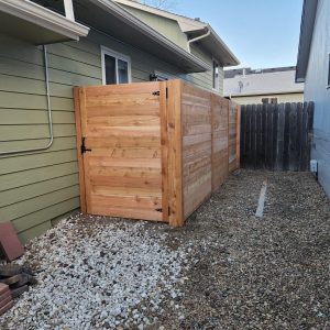 Cedar gate and horizontal fence