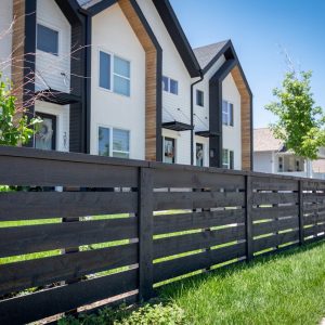 Dark Stained Cedar Fence - Denver