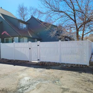 Vinyl fencing and gate